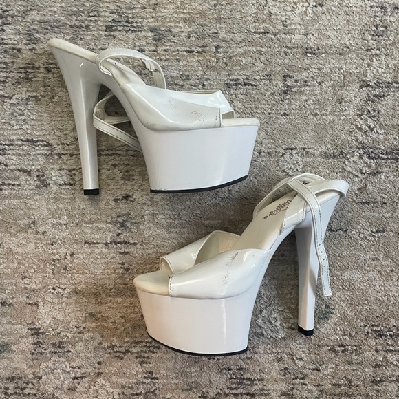 White Pleaser Heels - Picture 2 of 5